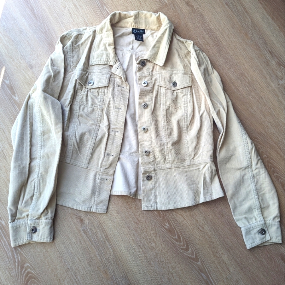 Rafaella Beige Corduroy Jacket with pockets Medium